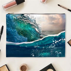 Sea Wave Waves Beach Water Blue Sky Cosmetic Bag (xl) by Mariart