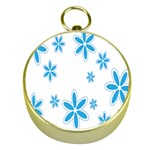 Star Flower Blue Gold Compasses Front