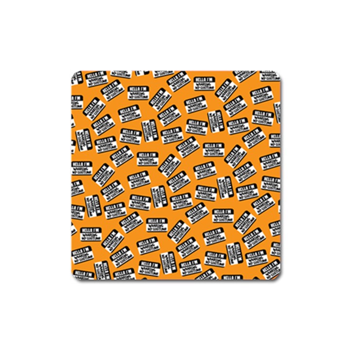 Pattern Halloween Wearing Costume iCreate Square Magnet