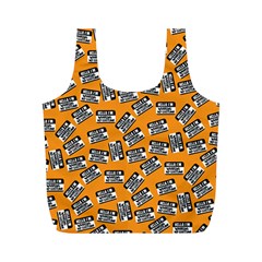 Pattern Halloween Wearing Costume Icreate Full Print Recycle Bags (m)  by iCreate