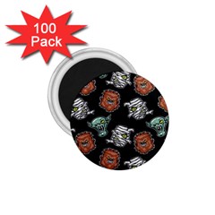 Pattern Halloween Werewolf Mummy Vampire Icreate 1 75  Magnets (100 Pack)  by iCreate