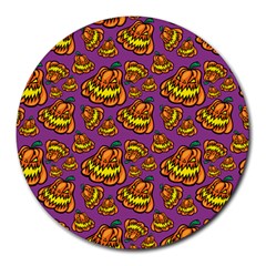 Halloween Colorful Jackolanterns  Round Mousepads by iCreate