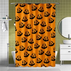 Halloween Jackolantern Pumpkins Icreate Shower Curtain 48  X 72  (small)  by iCreate