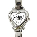 Darwin fish Heart Italian Charm Watch Front