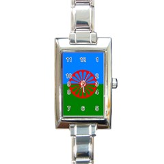 Gypsy Flag Rectangle Italian Charm Watch by Valentinaart