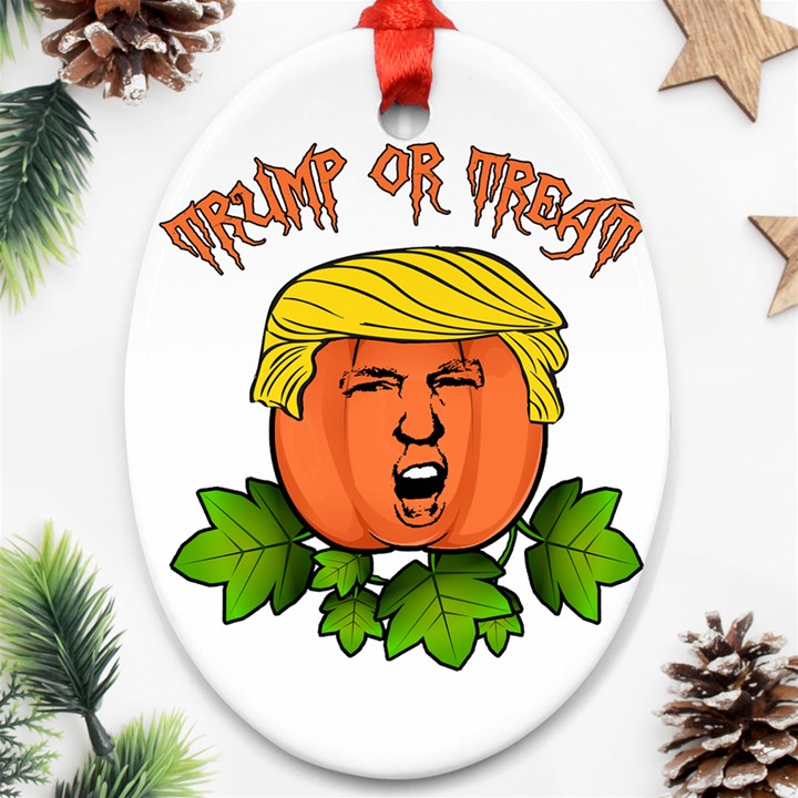 Trump or treat  Ornament (Oval)