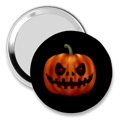 Halloween Pumpkin 3  Handbag Mirrors by Valentinaart