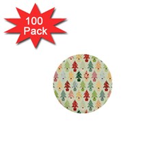 Christmas Tree Pattern 1  Mini Buttons (100 Pack)  by Valentinaart