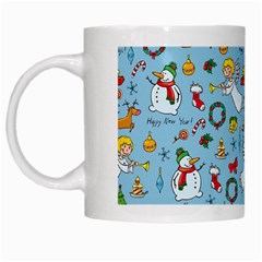 Christmas Pattern White Mugs by Valentinaart