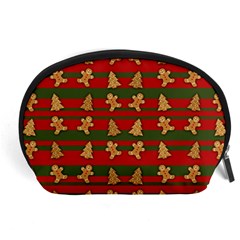 Ginger Cookies Christmas Pattern Accessory Pouches (large)  by Valentinaart