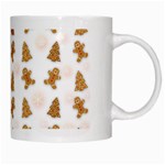 Ginger cookies Christmas pattern White Mugs Right