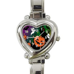 Happy Halloween Heart Italian Charm Watch by Mariart