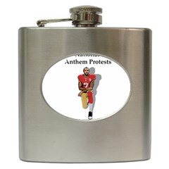 National Anthem Protest Hip Flask (6 Oz) by Valentinaart