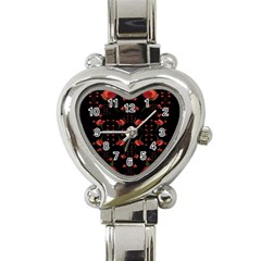 Roses From The Fantasy Garden Heart Italian Charm Watch by pepitasart