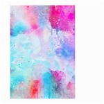 Pink and Purple Galaxy Watercolor Background  Small Garden Flag (Two Sides) Front