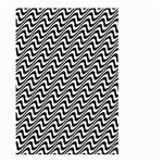 Black And White Waves Illusion Pattern Large Garden Flag (Two Sides) Back