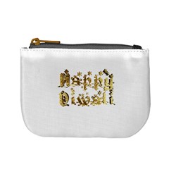 Happy Diwali Gold Golden Stars Star Festival Of Lights Deepavali Typography Mini Coin Purses by yoursparklingshop