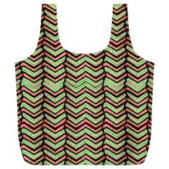 Zig Zag Multicolored Ethnic Pattern Full Print Recycle Bags (l)  by dflcprintsclothing