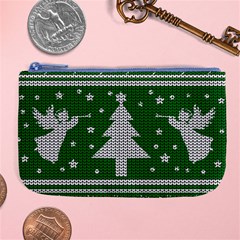 Ugly Christmas Sweater Large Coin Purse by Valentinaart