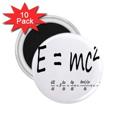 E=mc2 Formula Physics Relativity 2 25  Magnets (10 Pack)  by picsaspassion