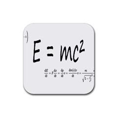 E=mc2 Formula Physics Relativity Rubber Coaster (square)  by picsaspassion