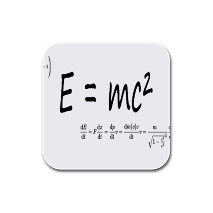 E=mc2 formula physics relativity Rubber Square Coaster (4 pack) 