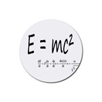 E=mc2 formula physics relativity Rubber Coaster (Round)  Front