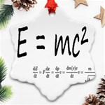 E=mc2 formula physics relativity Ornament (Snowflake) Front