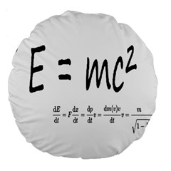 E=mc2 Formula Physics Relativity Large 18  Premium Flano Round Cushions by picsaspassion