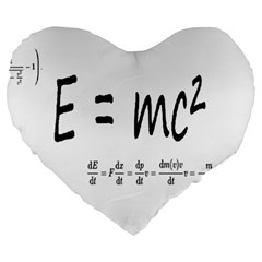 E=mc2 Formula Physics Relativity Large 19  Premium Flano Heart Shape Cushions by picsaspassion