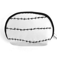 Barbed Wire Black Accessory Pouches (medium)  by Mariart