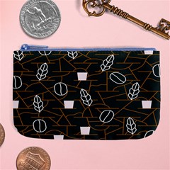 Espresso Cofee Glass Line Chevron Large Coin Purse by Mariart