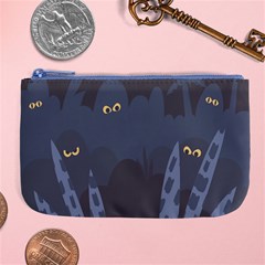 Ghost Halloween Eye Night Sinister Large Coin Purse by Mariart