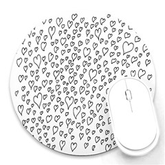 Heart Doddle Round Mousepads by Mariart