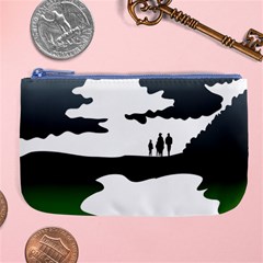 Landscape Silhouette Clipart Kid Abstract Family Natural Green White Large Coin Purse by Mariart