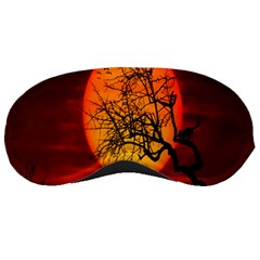 Helloween Midnight Graveyard Silhouette Sleeping Masks by Mariart