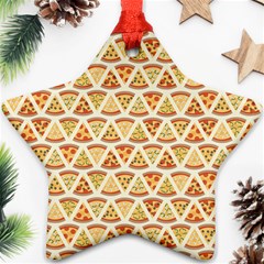 Food Pizza Bread Pasta Triangle Star Ornament (two Sides) by Mariart