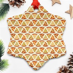 Food Pizza Bread Pasta Triangle Ornament (snowflake) by Mariart