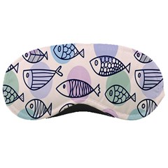 Love Fish Seaworld Swim Blue White Sea Water Cartoons Rainbow Polka Dots Sleeping Masks by Mariart