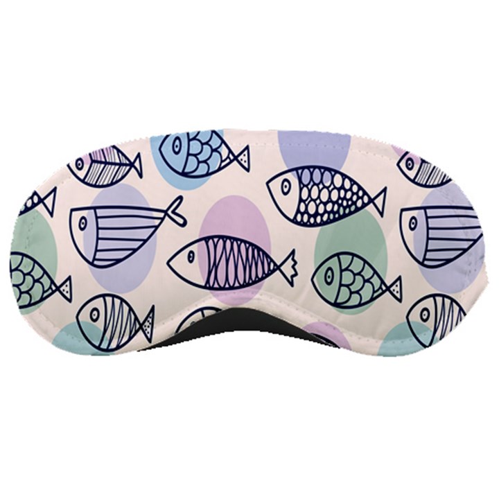 Love Fish Seaworld Swim Blue White Sea Water Cartoons Rainbow Polka Dots Sleeping Masks