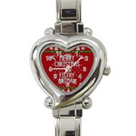 Ugly Christmas Sweater Heart Italian Charm Watch Front