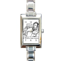 Trump Novelty Design Rectangle Italian Charm Watch by PokeAtTrump