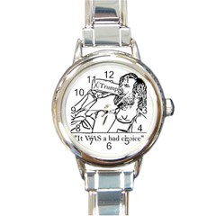 Trump Novelty Design Round Italian Charm Watch by PokeAtTrump