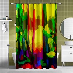 Abstract Vibrant Colour Botany Shower Curtain 48  X 72  (small)  by Celenk