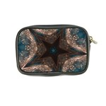 Kaleidoscopic Design Elegant Star Brown Turquoise Coin Purse Back