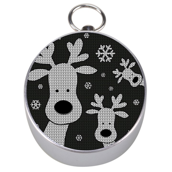 Cute Reindeer  Silver Compasses