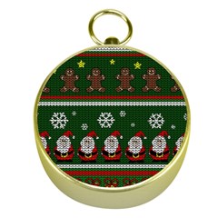 Ugly Christmas Sweater Gold Compasses by Valentinaart