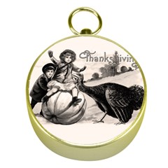 Vintage Thanksgiving Gold Compasses by Valentinaart