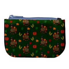 Thanksgiving Turkey  Large Coin Purse by Valentinaart