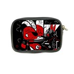 Red black and white abstraction Coin Purse Back